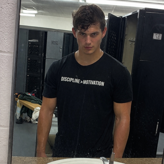 Discipline Over Motivation T-Shirt | Minimal Gym Wear